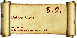 Bakos Oguz névjegykártya